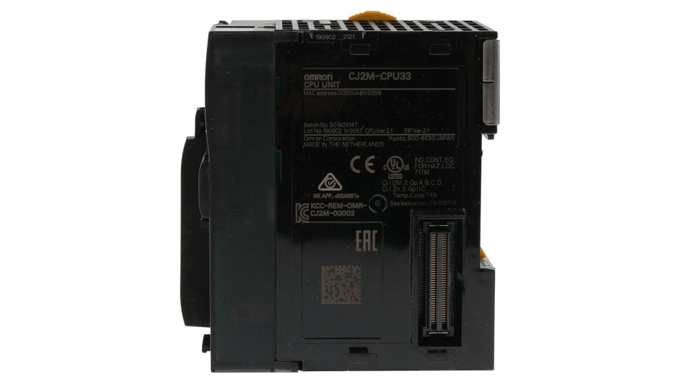 CJ2M-CPU33 | オムロン CJ2M PLC (CPUユニット) USB 2.0 | RS CJ2M-CPU33 | オムロン CJ2M PLC (CPUユニット) USB 2.0 | RS