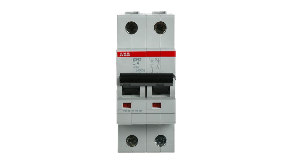 Disjoncteur ABB S202C 2P, 16A, Pouvoir De Coupure 6 KA, Montage Rail Din Prix Pour 1 47968129