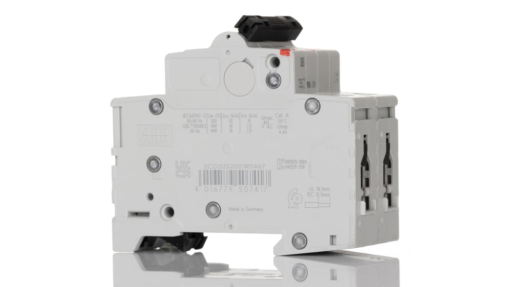 ABB S202-C63 Disjoncteur Miniature 2 Pôles, Type C, Capacité De