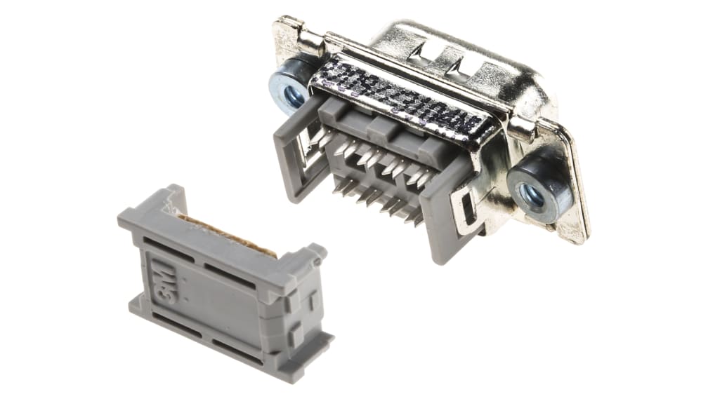 3M D-subコネクタ 8200, 9極 ライトアングル 1.27 mm ピッチ, ケーブル