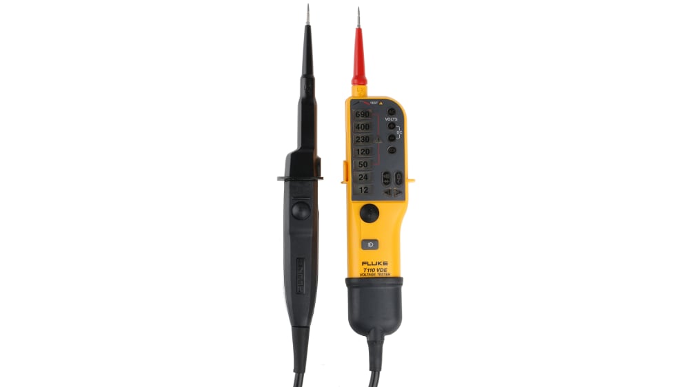 FLUKE T150 Fluke, Fluke T150, LCD Voltage tester, 690V, Continuity Check,  Battery Powered, CAT III 690V, 750-8444