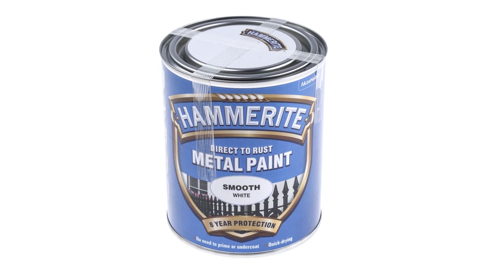 5092956 Hammerite Metal Paint in Smooth White 750ml RS