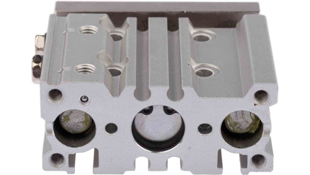 SMC ガイド付シリンダ, ストローク:10mm, ダブル, 1 MPa SMC ガイド付シリンダ, ストローク:10mm, ダブル, 1 MPa