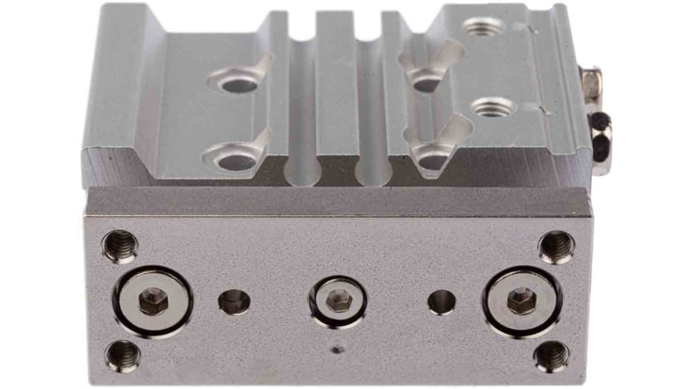 SMC ガイド付シリンダ, ストローク:10mm, ダブル, 1 MPa SMC ガイド付シリンダ, ストローク:10mm, ダブル, 1 MPa