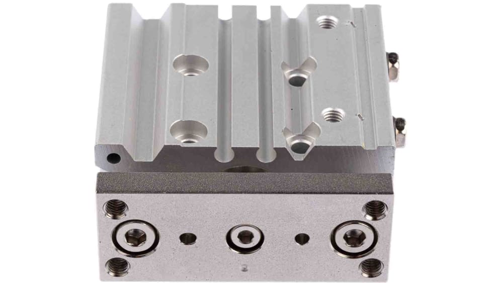 SMC ガイド付シリンダ, ストローク:20mm, ダブル, 1 MPa SMC ガイド付シリンダ, ストローク:20mm, ダブル, 1 MPa