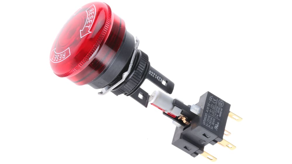 A165E-LS-24D-02 | オムロン 非常停止用押釦スイッチ, 18mm, 2NC A165E-LS-24D-02 | オムロン 非常停止用押釦スイッチ, 18mm, 2NC