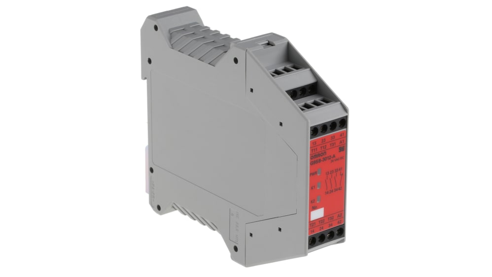 オムロン セーフティリレー, 24V ac/dc, 安全接点:3, 緊急停止 オムロン セーフティリレー, 24V ac/dc, 安全接点:3, 緊急停止