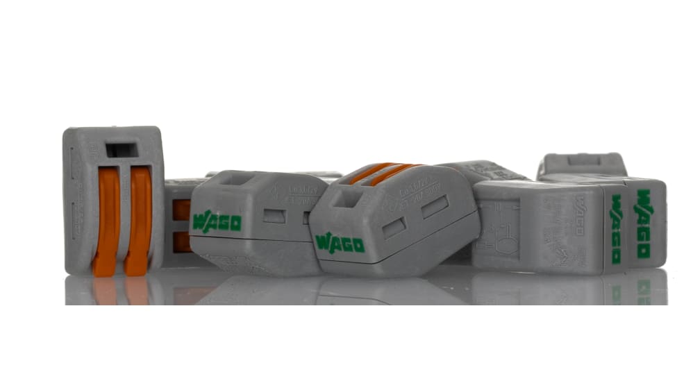 222-412 | WAGO 222 Series Lever Connector, 2-Way, 12AWG, 28 AWG
