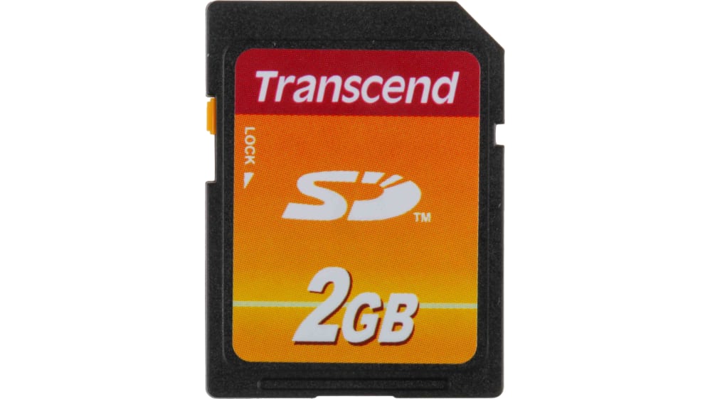 Scheda SD Transcend, 2 GB, Scheda SD Codice RS: 758-2552 Codice costruttore
