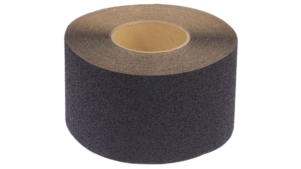 RS PRO Black Polyethylene 18.3m Hazard Tape 0.05mm Thickness