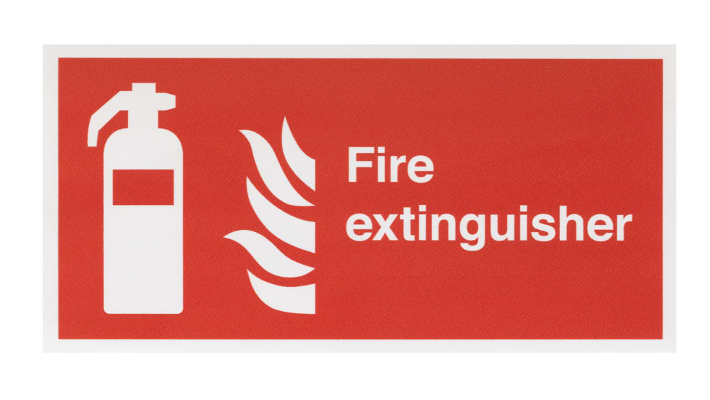 Cartello Antincendio In Simboli In Inglese - Adesivo In Vinile A3 (297x420mm) Per Sicurezza Ed Evacuazione