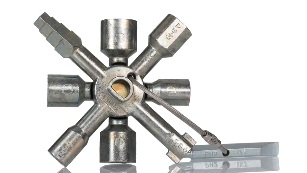 00 11 01 | Knipex Diecast Zinc 17-way Control Cabinet Key | RS