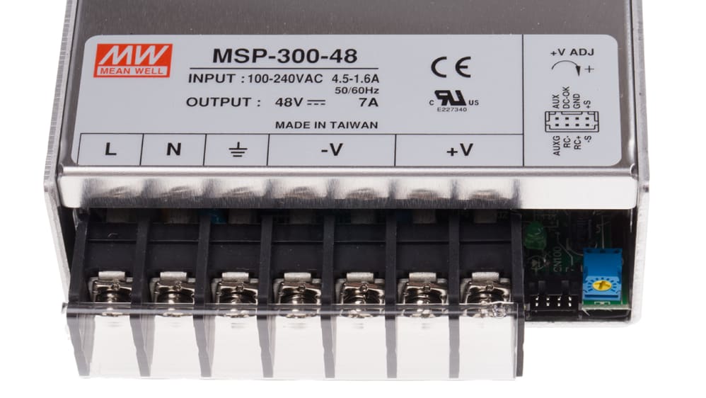 MEAN WELL Switching Power Supply, MSP-300-48, 48V dc, 7A, 336W, 1