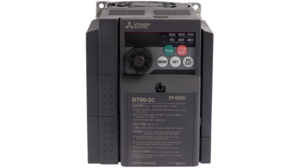 三菱電機 インバータ FR-D740, 400 V ac 2.2 kW FR-D740-050SC-EC AC ...