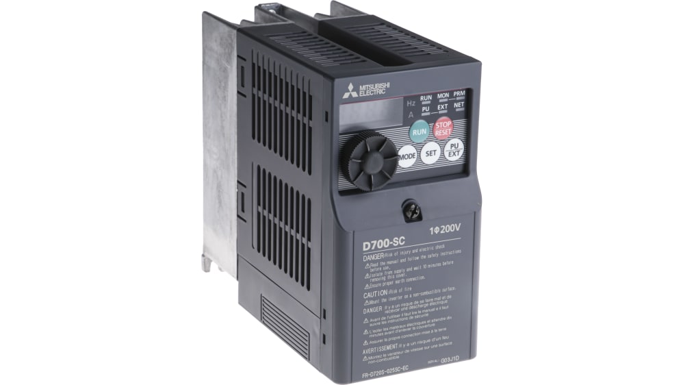 FR-D720S-025SC-EC | 三菱電機 インバータ 0.4 kW 230 V ac 1相 FR-D720S-025SC-EC | 三菱電機 インバータ 0.4 kW 230 V ac 1相