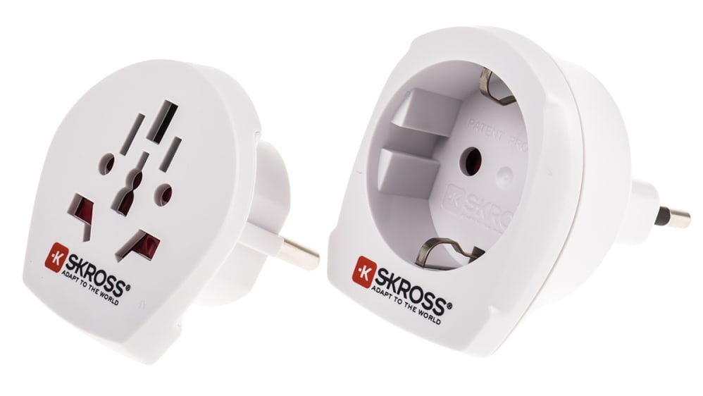 Adattatore Da Viaggio Universale Elpine 3 Pin - Spina Worldwide Per USA, UK, Europa, Cina - Presa Da Viaggio Bianca, Moderna