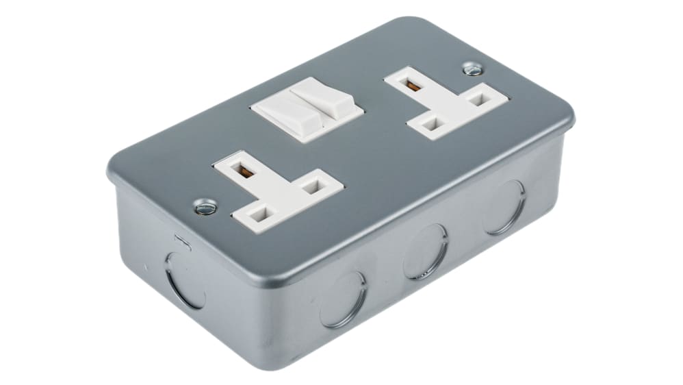 PATABIT Presa Elettrica Da Muro Esterno Parete | Scatola Doppia Schuko - Foto 4