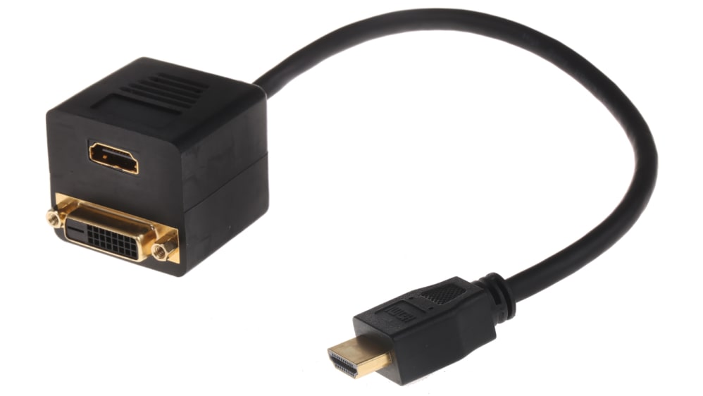 RS PRO Male HDMI to DVI-D Dual Link, HDMI RS