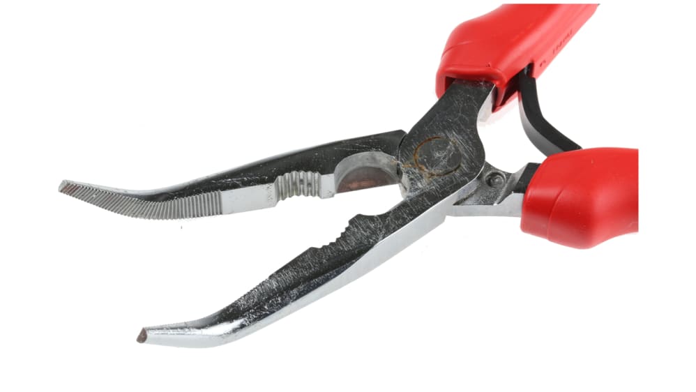 Pince Demi-Ronde FACOM 195A.20CPE - Bec Court, Coupe-Fil, 200mm - Rouge/Noir, Qualité Pro