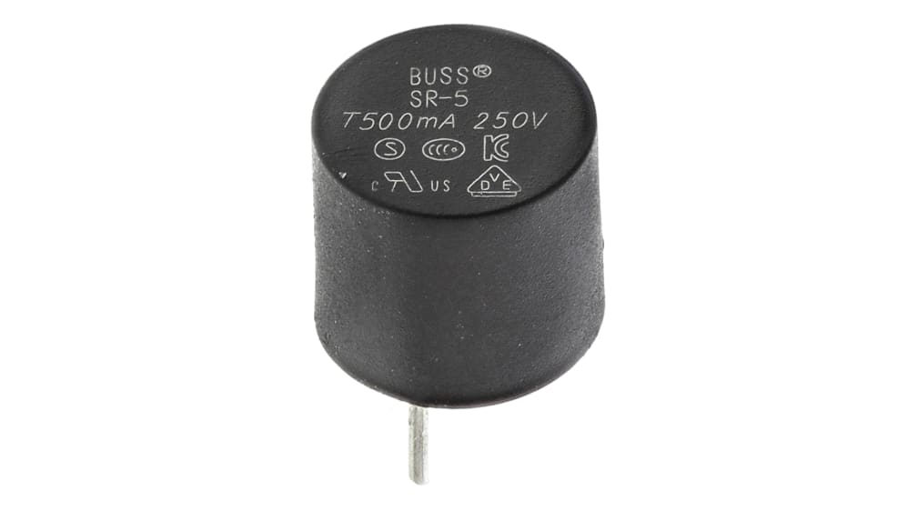 Fusible Temporisé Radial 1,6A 250v buss sr5 - 5,08mm