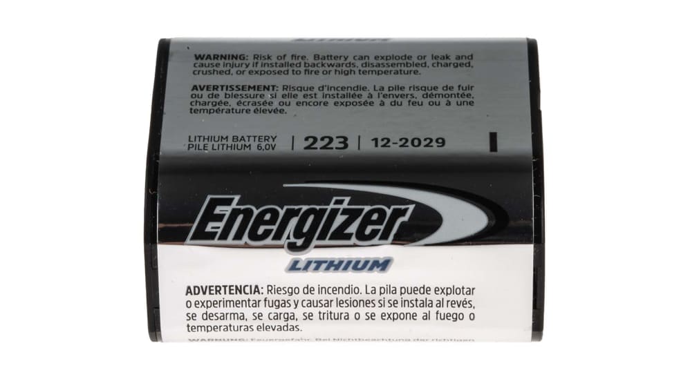 Pile CRP2, 6V, Energizer, Lithium Manganèse Dioxyde, 1500mAh