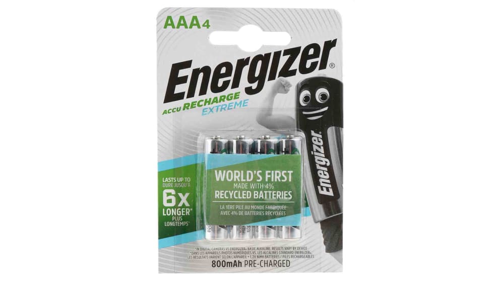 Energizer Accu Recharge Extreme - Battery 4 x AAA - ( rechargeable ) - 800  mAh