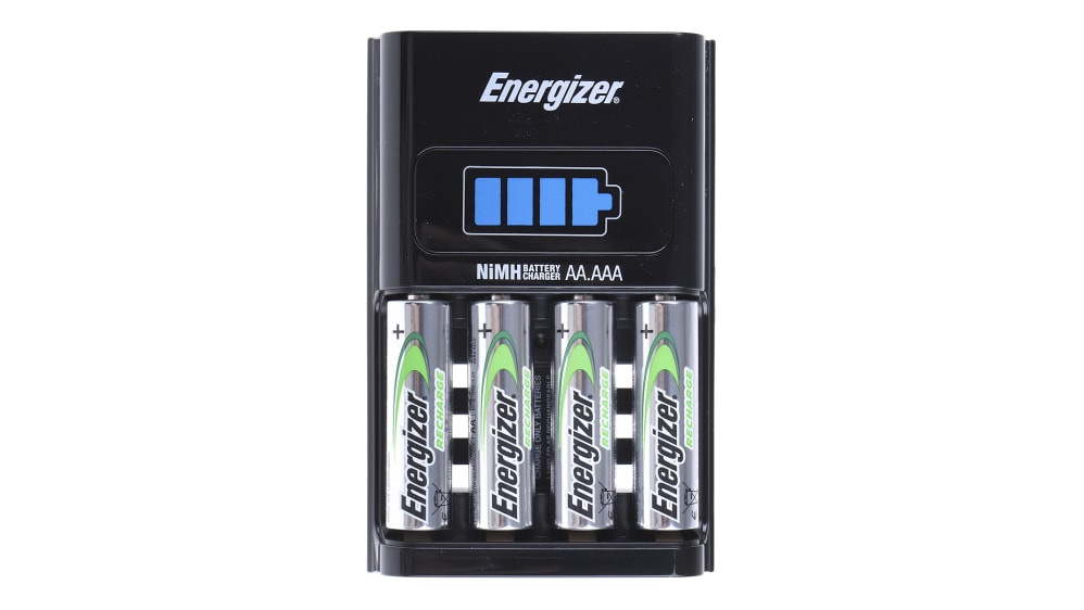 7638900307214 | Chargeur de batterie NiMH Energizer 1hr Charger, recharge 4  piles AA, AAA, avec prise UK | RS