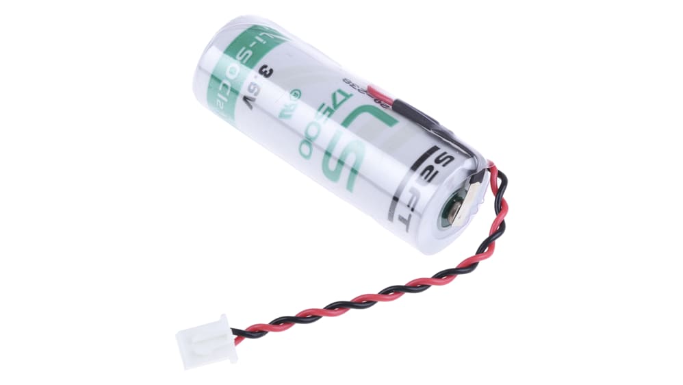 Pile A, 3.6V, Saft, Lithium Thionyle Chloride, 3.6Ah Code commande RS:  778-1169 Référence fabricant: LS17500FLC