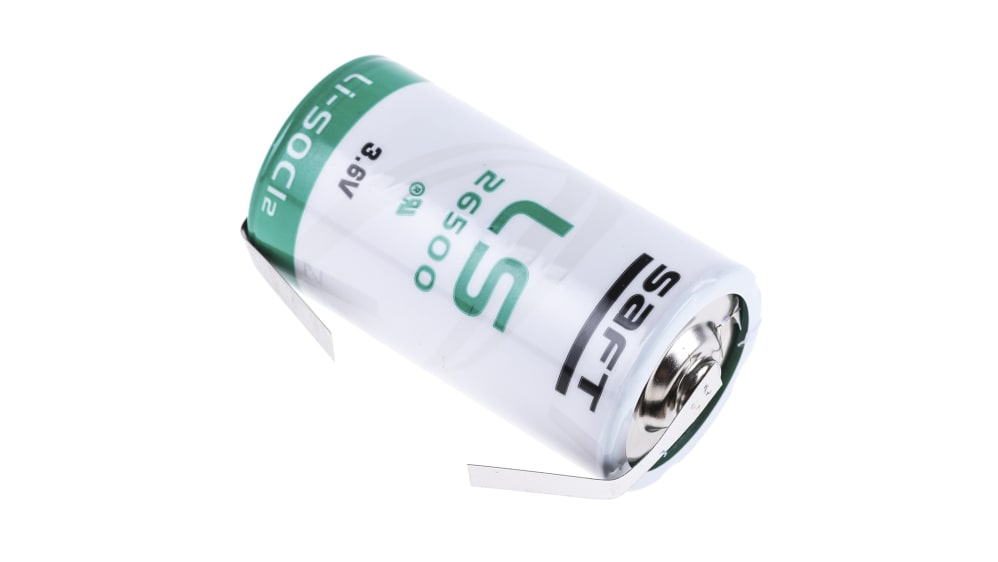 LS26500CNR, Saft Li-Thionylchlorid C Batterie, 3.6V, 7.7Ah mit Lötfahnen- Anschluss