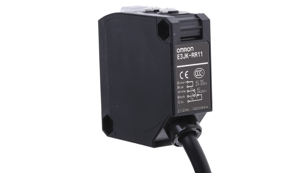E3JK-RR11 2M | オムロン 光電センサ, 範囲:7 m、100 mmリレー E3JK-RR11 2M | オムロン 光電センサ, 範囲:7 m、100 mmリレー