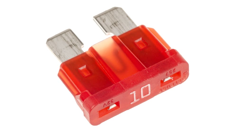 0287010.PXCN, Littelfuse Klinge Kfz Sicherung, ATO, rot, 10A, 32V dc