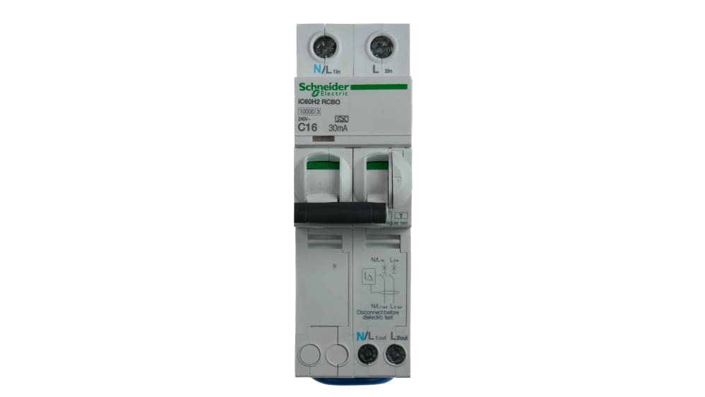 A9D11216 | Schneider Electric RCBO, 16A Current Rating, 1P+N Poles  