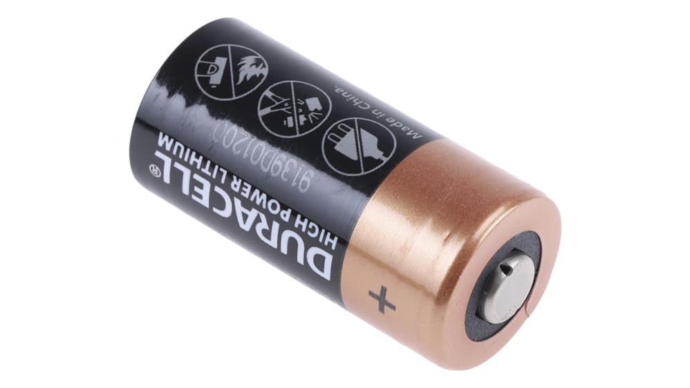 Duracell CR123A Kamera-Batterie, 3V LiMnO2 34 x 16 x 16mm