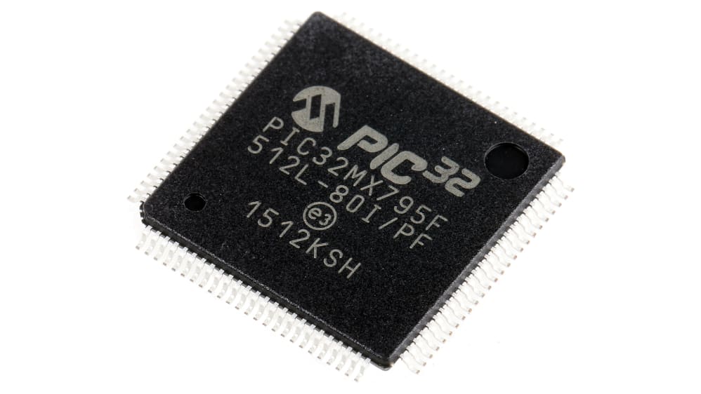 PIC32MX795F512L-80I/PF | Microchip マイコン, MIPS32, 80MHz, 512 kB