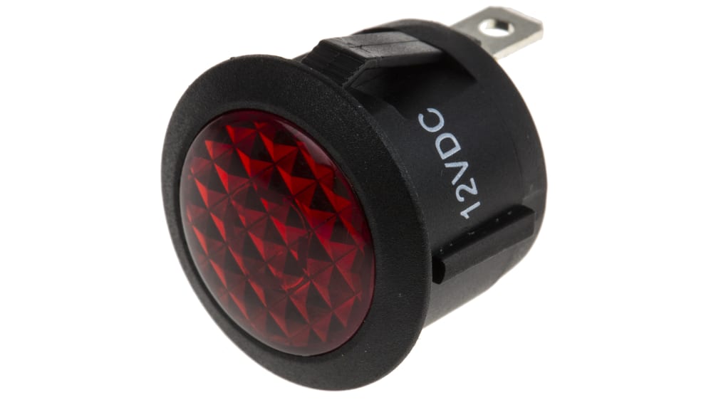 Voyant LED lumineux Rouge RS PRO, dia. 20.6mm, 12V cc