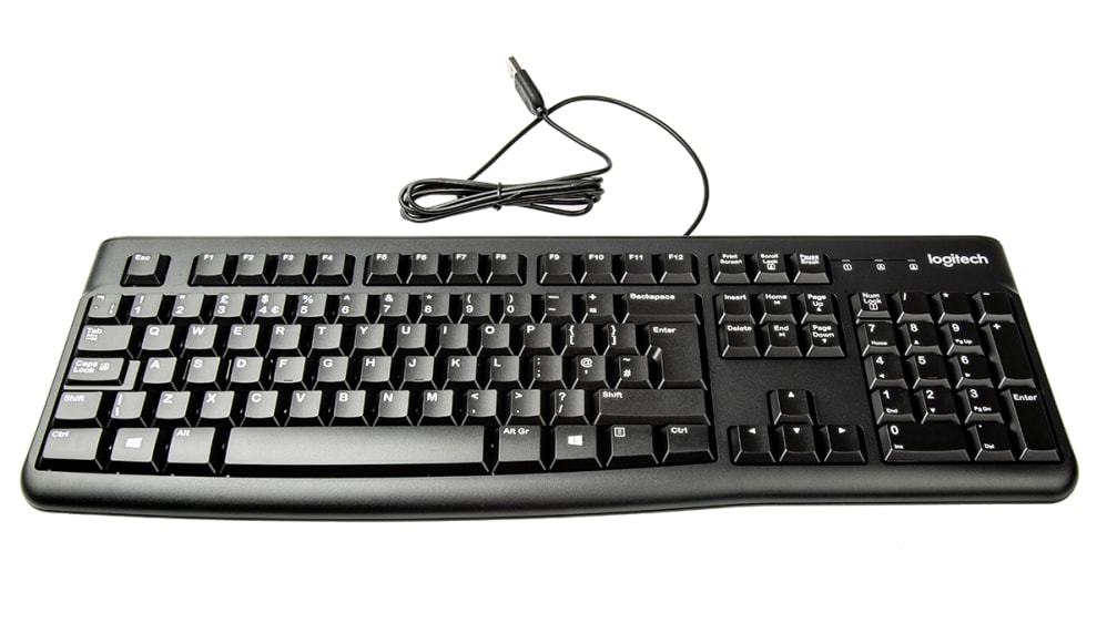 | Wired USB Keyboard, QWERTY (UK), Black | RS