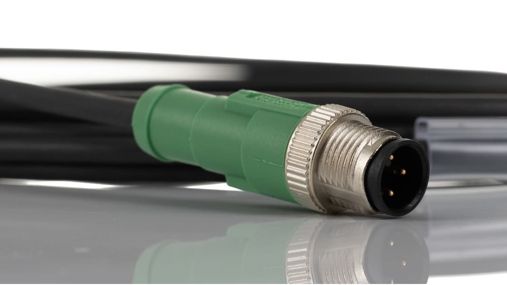 Phoenix Contact SAC-4P-3.0-PUR/M8FS – Sensor-/Aktor-Kabel 4-polig, M8-Buchse, 3m, PUR, Halogenfrei, Schwarz/grau