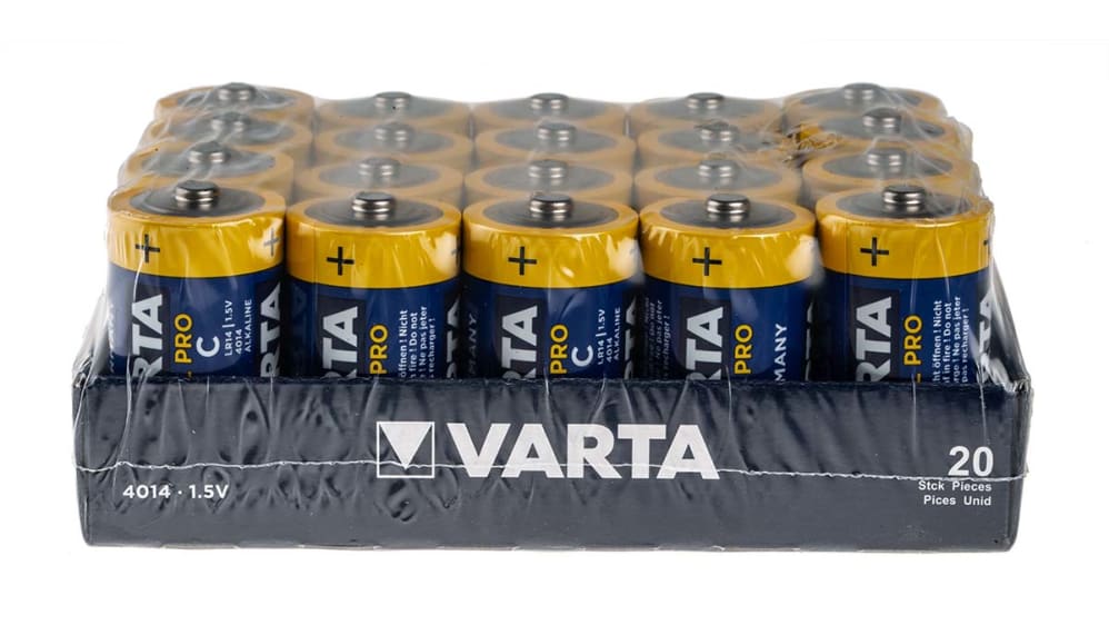 4014 Varta, Varta Varta Industrial 1.5V Alkaline C Batteries, 803-8422