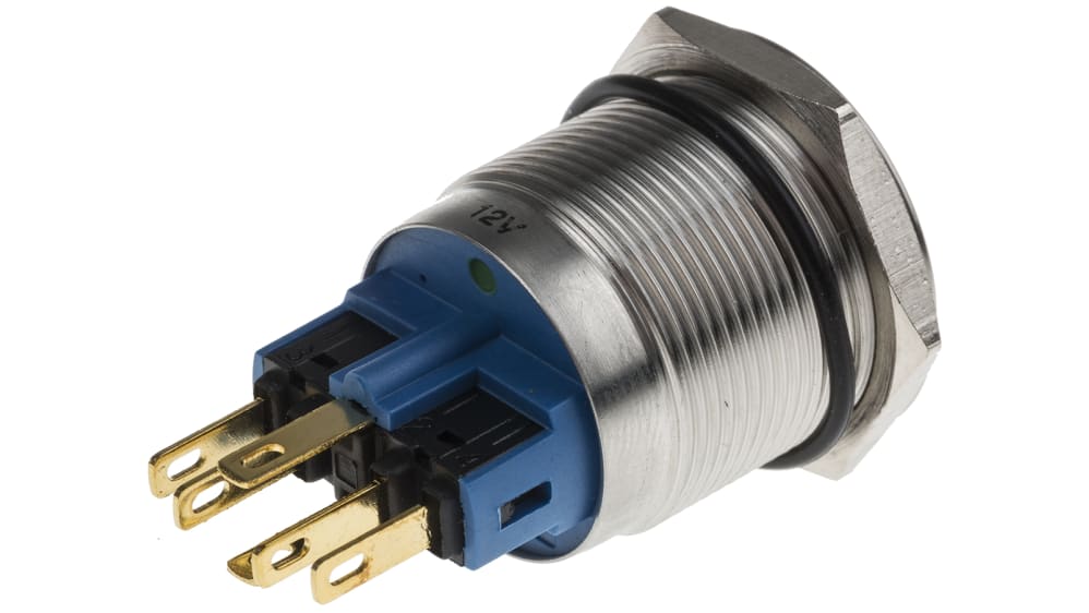 LIGUSTRUM HY52 Drucktaster – Industrieller 4-Pin Schalter Mit LED, Wasserdicht IP54, 10A/250V