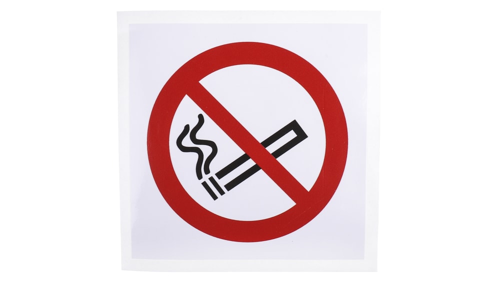 RS PRO Vinyl No Smoking Prohibition Sign