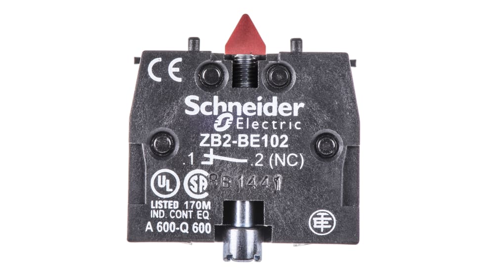 ZB2BE102 | コンタクトブロック 1NC 600V ネジターミナル Schneider Electric | RS