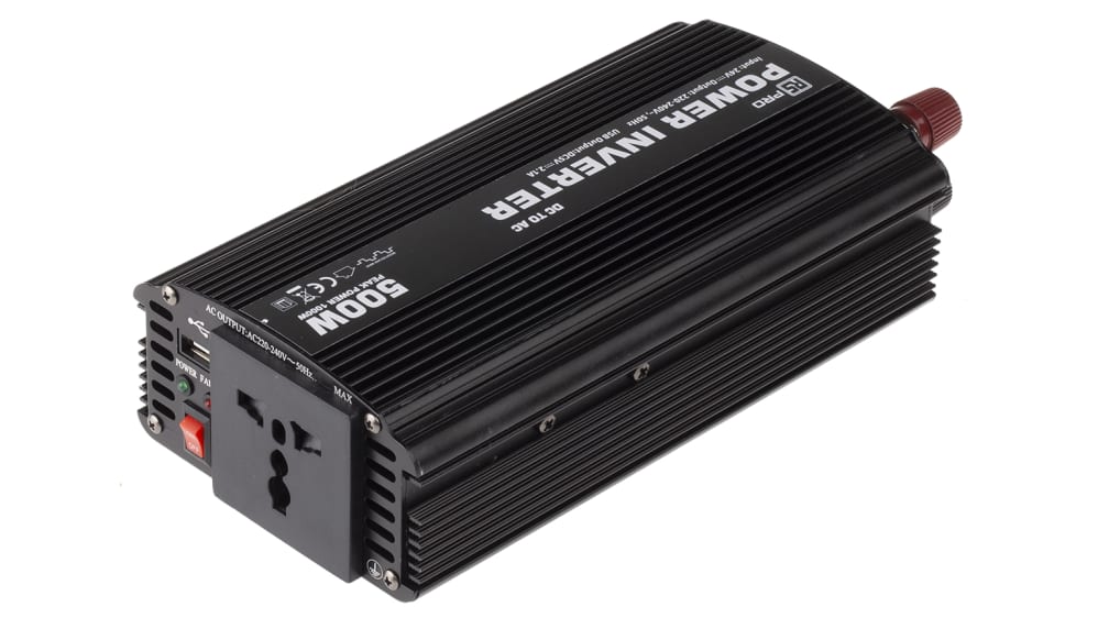 RS PRO 500W Power Inverter, 12 V dc Input, 230 V ac Output | RS