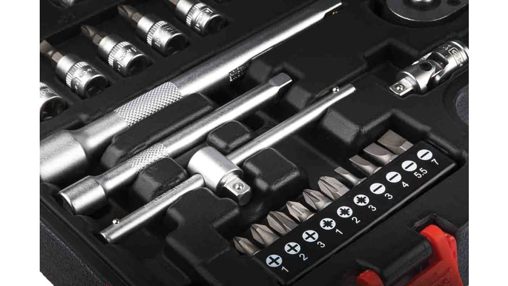 RS PRO ソケットセット1/4インチ、3/8インチ 46ピース | RS