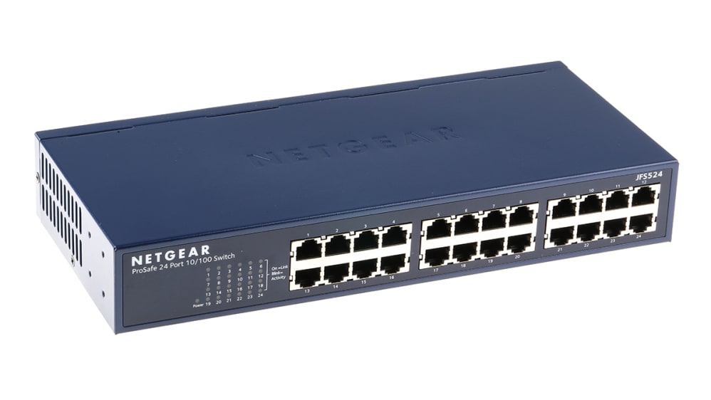 Netgear Ethernet ProSAFE Unmanaged 24 Switch Port JFS524,