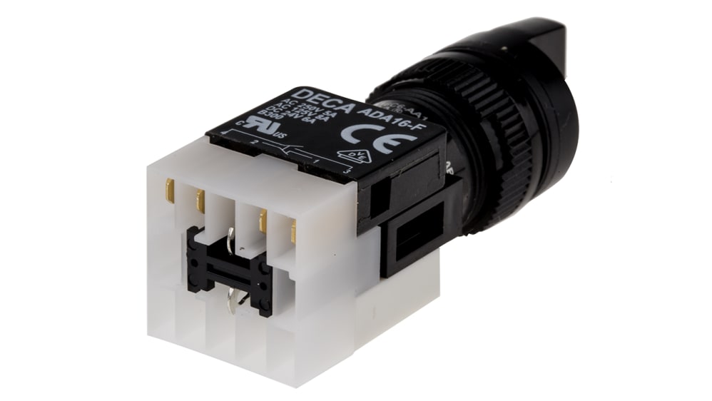 Produktbild von RS PRO Nockenschalter DPST – 16 A, 500 V AC, 2 Stellungen, Schraubanschluss, 90° Winkel