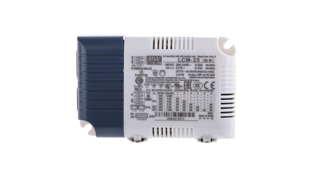 Alimentation Meanwell PLD-25-1400 - 25W, Sortie 12-18V DC, 1400mA, IP42, Neuve