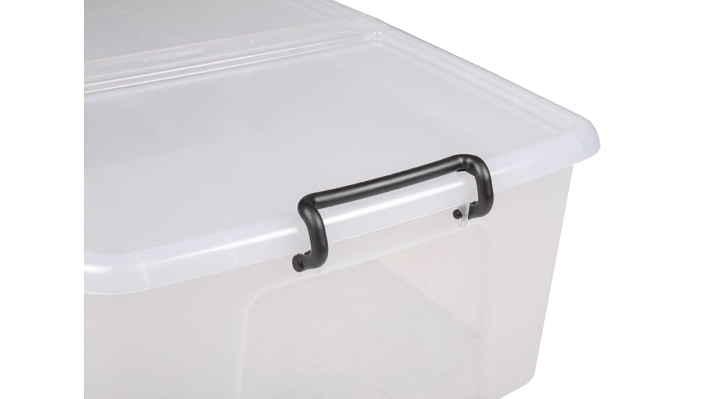 RS PRO 12L Transparent Polymer Small Storage Box, 170mm x 295mm x 400mm