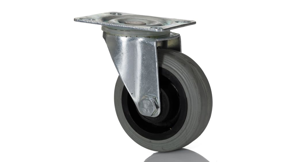 Ruota Per Carrello Pieghevole - Gomma E Plastica, Diametro 17 Cm, Antiscivolo, Portata 200 Kg