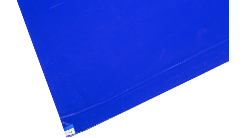 RS PRO Reinraum Klebematte Blau für Standardschuhe, 1.65mm x 910mm x 910mm