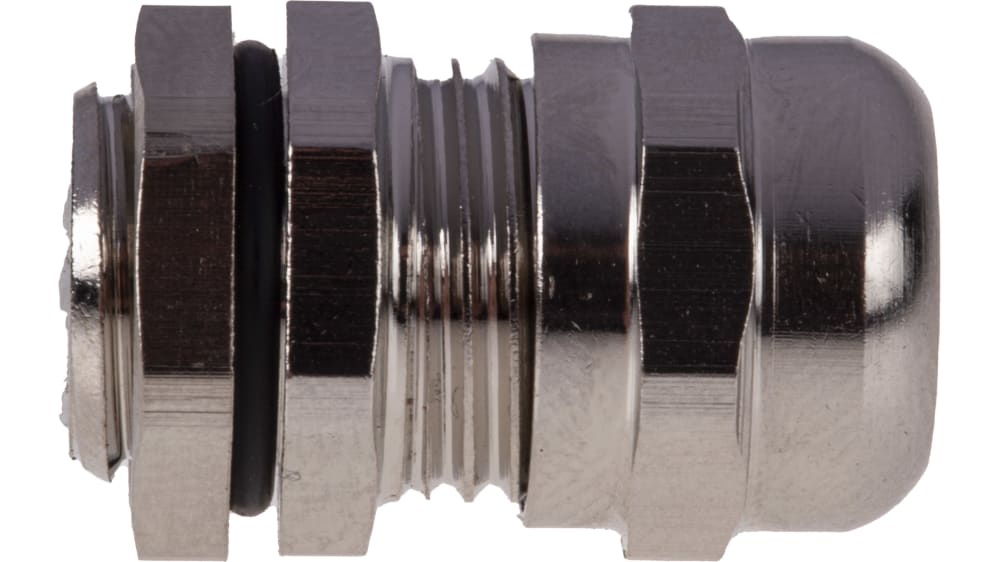 RS PRO Kabelverschraubung, M12 Messing vernickelt 3mm/ 6.5mm, IP68 